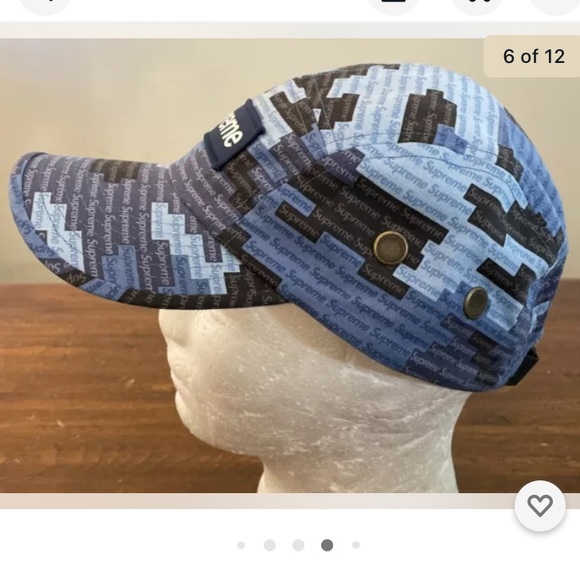 Sold Stock X Supreme Blue Camo Camp 🏕 Hat - Picture 4 of 8